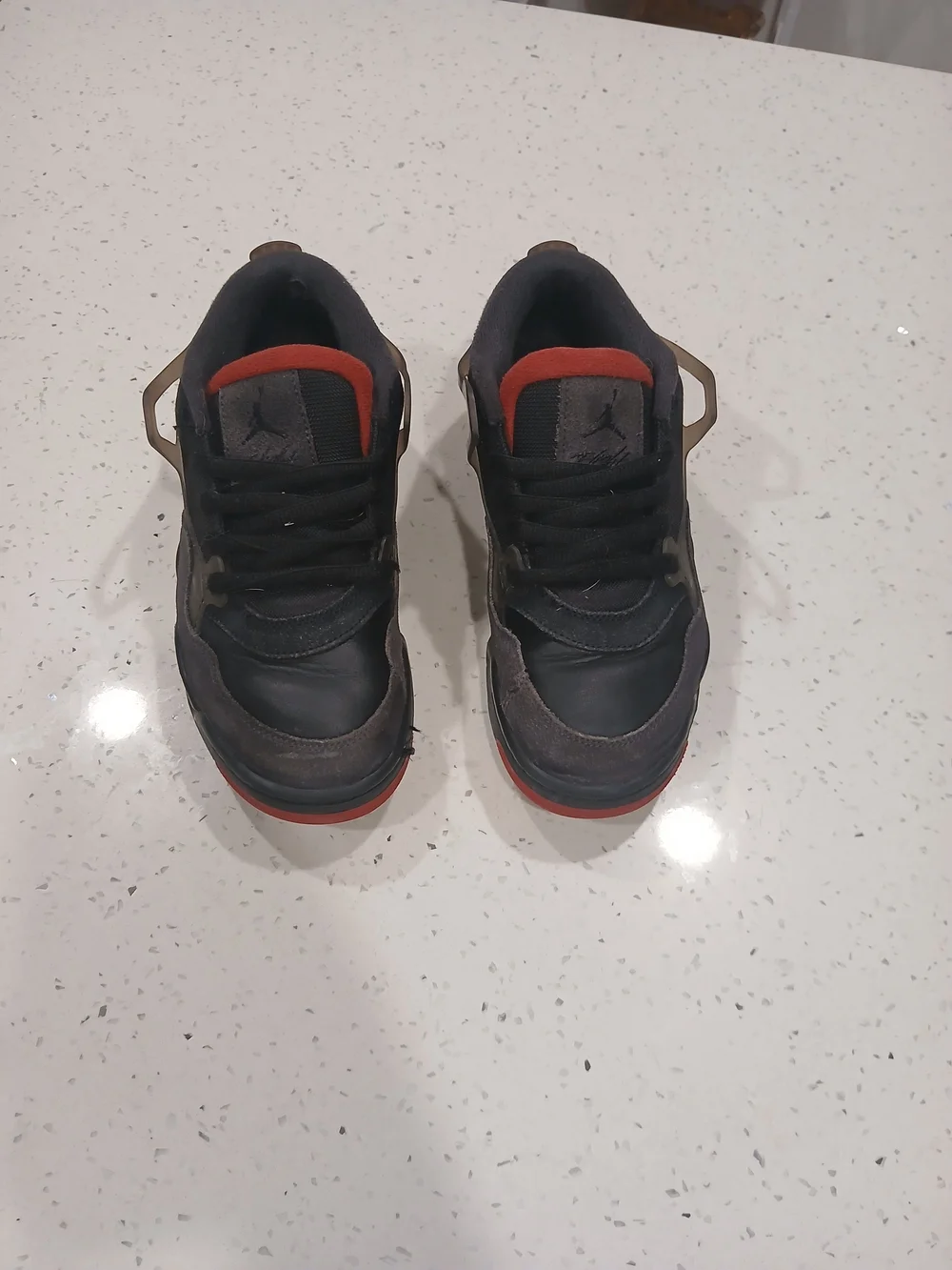 Air Jordan 4 RM GS Black Red Basketball Shoes Sneaker FQ7938-060 Youth Size 6Y